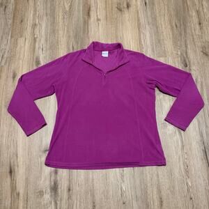 Columbia Women’s Purple Fleece 1/4 Zip Pullover Size XL